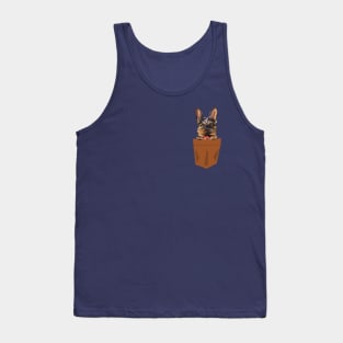 dog in pocket funny puppy for dog lover Yorkshire Terrier Tank Top